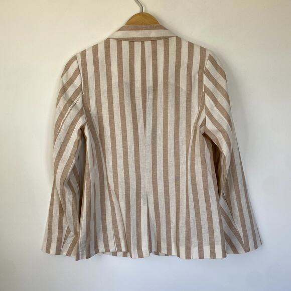 NWT Draper James Blazer in Awning Stripe Camel Size 2 - Picture 7 of 7